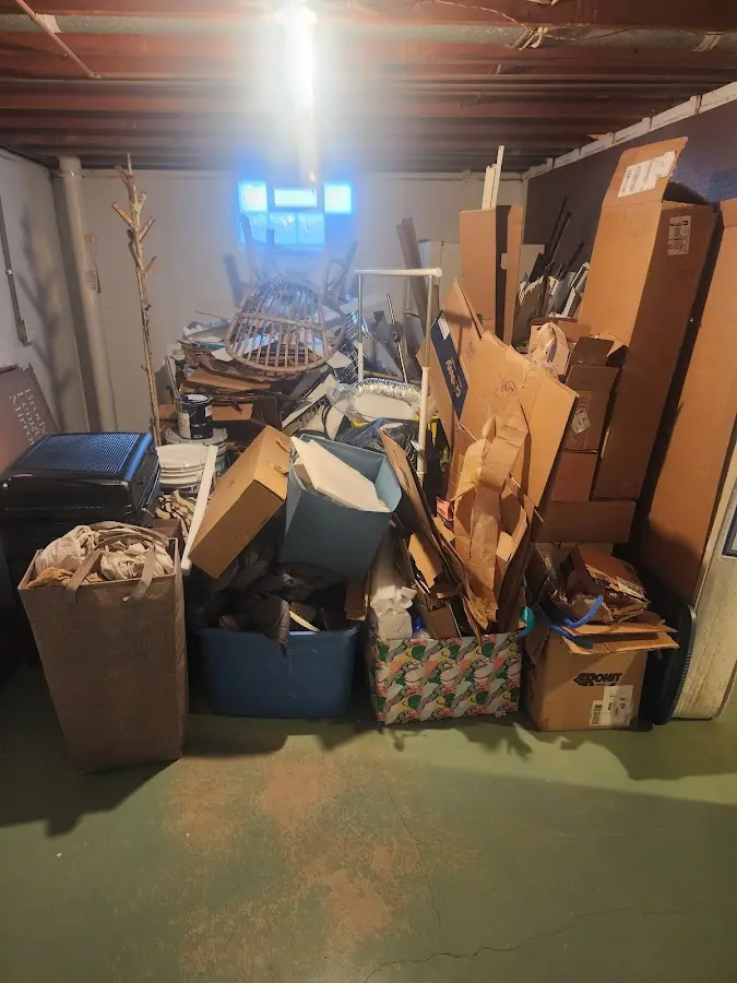 Roll-off dumpster container at job site for Yard Waste Dumpster Rental in Cheyenne